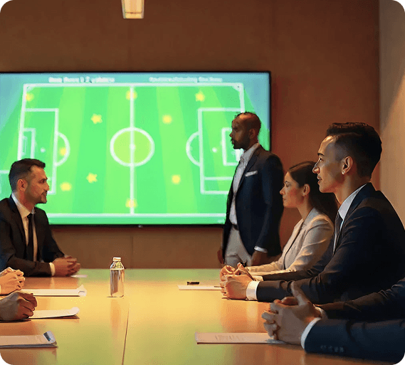 Reunião de conselho ilustrando a Regra de Ouro